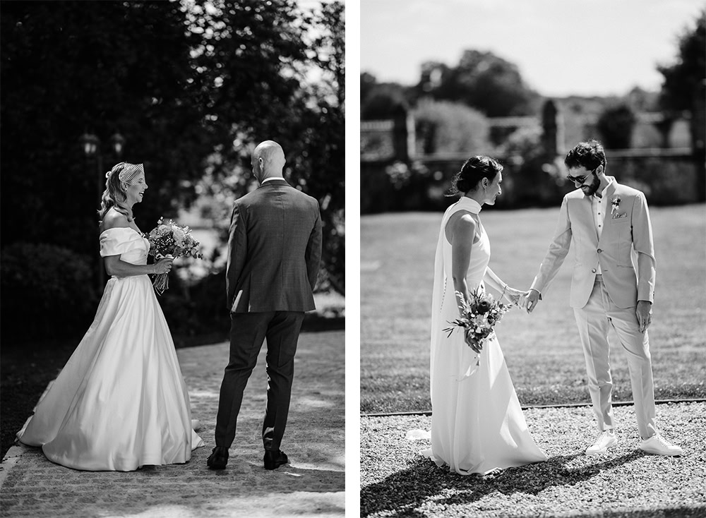 deux mariés se découvrent pour la première fois Ils sont très émus photographiés par Maxime Decarsin